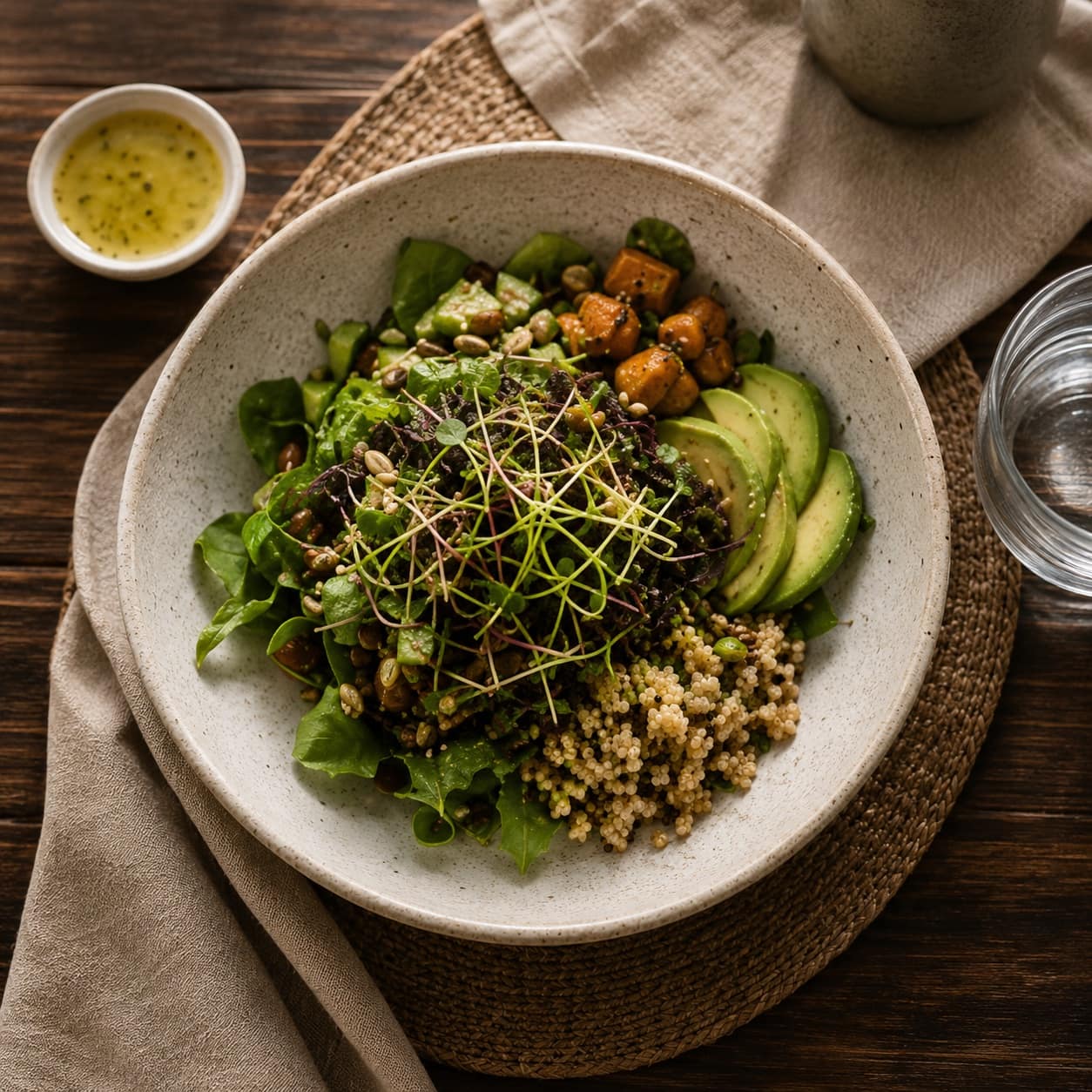 A nourishing retreat meal prepared for healthy ageing