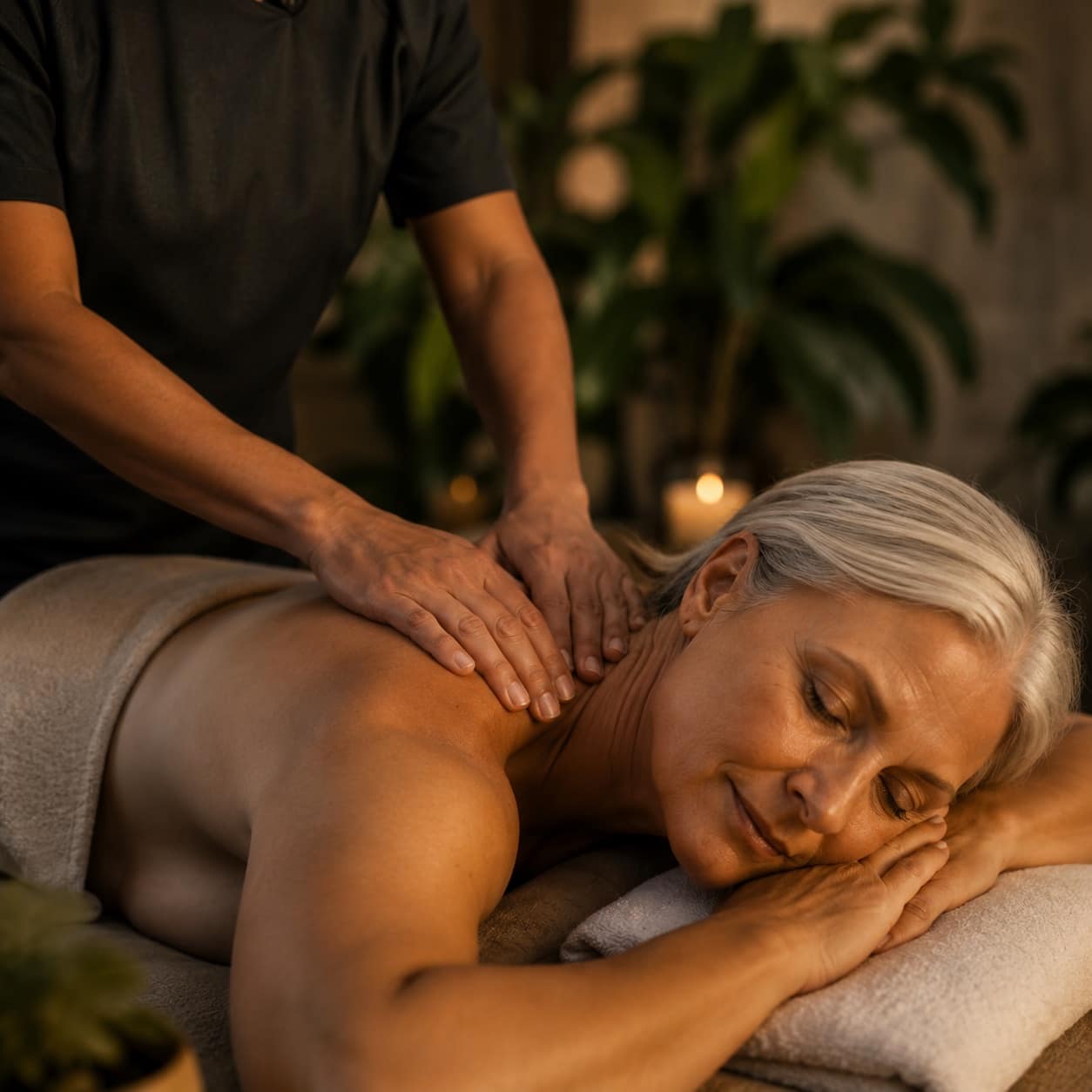 A restorative treatment session in a calm retreat room